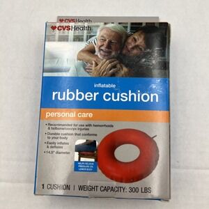 CVS Health Inflatable Rubber Cushion, Tail Bone Coccyx Hemorrhoid, New‎ Open Box